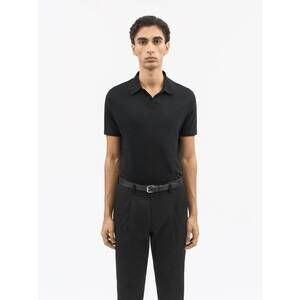 NEW TIGER OF SWEDEN ray open-neck polo shirt in dark ink